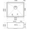 Мойка OMOIKIRI KASEN 53-INT-GM вороненая сталь 4993496